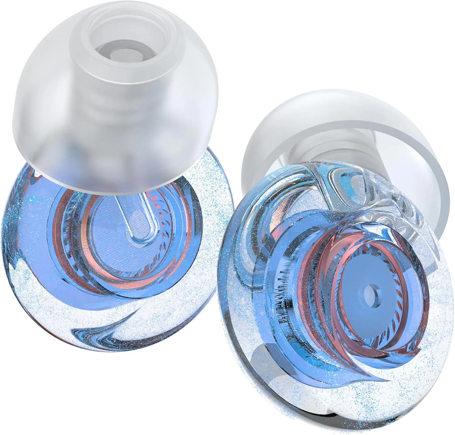 

High Fidelity Ear Plugs for Concerts, Reusable Silicone Noise Reduction, 5 Pair Tips, Blue