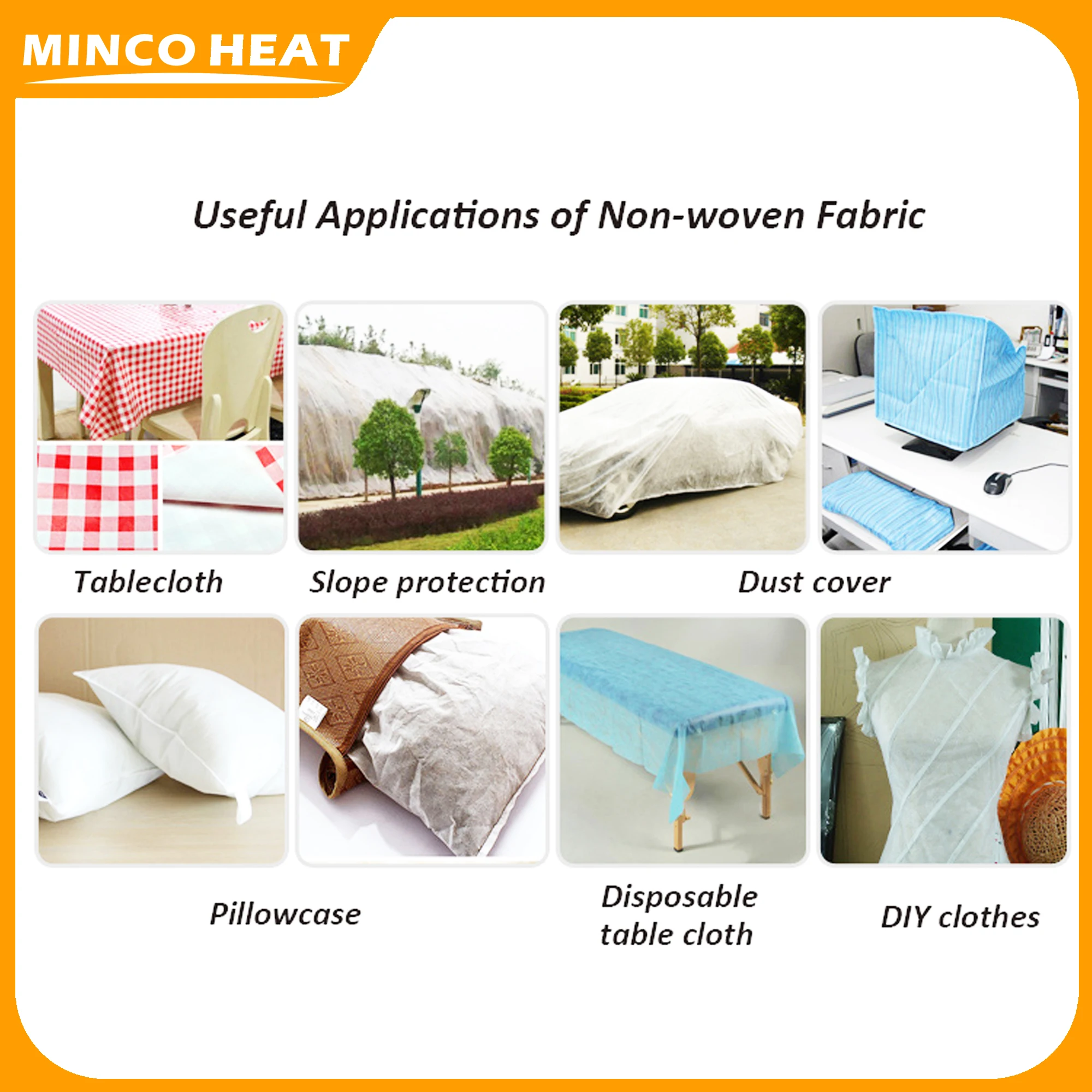 Minco Heat 1m X 10m Non-woven Fabric Underfloor Heating Film Warm Mat Accessories for Infrared Heating Film Moisture-Proof Prote