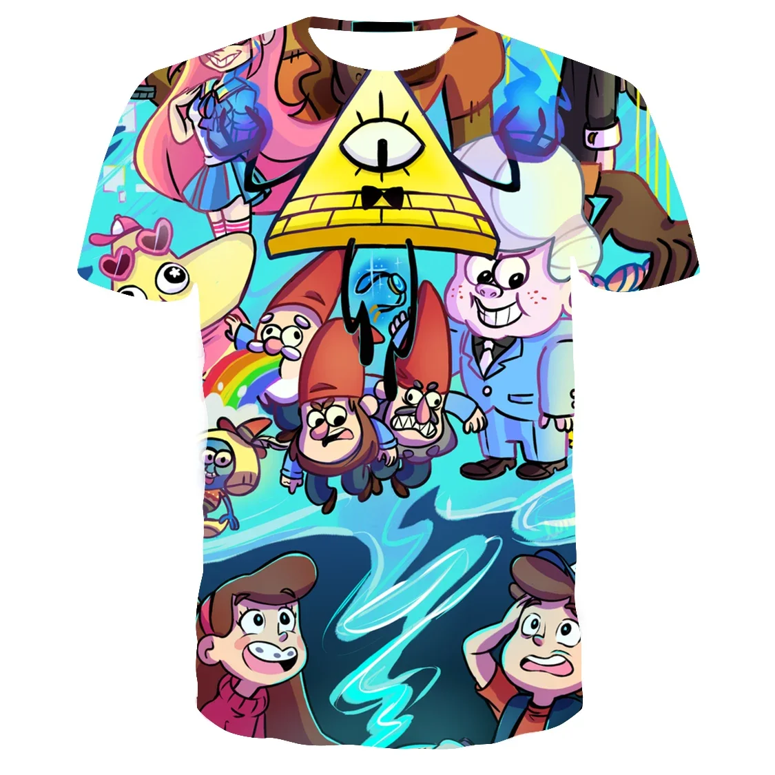 Camisetas Disney Gravity Falls, camisetas para niños, nuevas camisetas de verano, camisetas casuales de dibujos animados de manga corta para niños