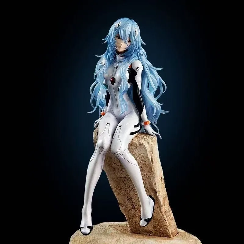

Anime Neon Genesis and Evangelions Series Sitting/Kneeling Posture Model Kawaii Character Ayanami Rei Creativity Figure Gift