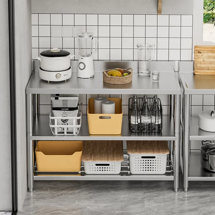 Set di utensili da cucina in acciaio inossidabile scaffale da cucina