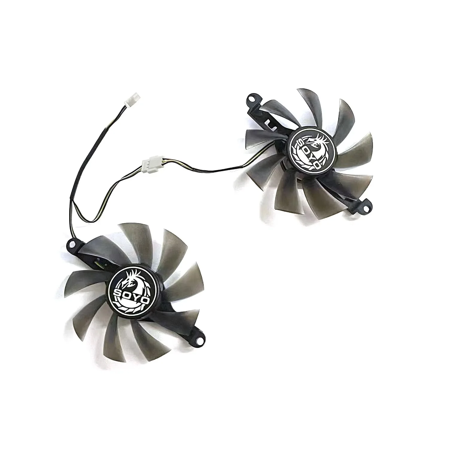 New cooler fan 85MM 4PIN RX 580 GPU fan suitable for SOYO Radeon RX580 8G graphics card cooling view 2