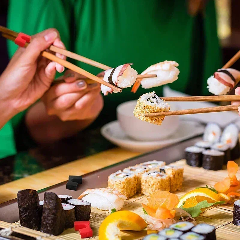 5pcs Reusable Chopstick Helpers Chinese Chopsticks Trainer Holder For Kids Beginner Trainer Or Learner Kitchen Accessories