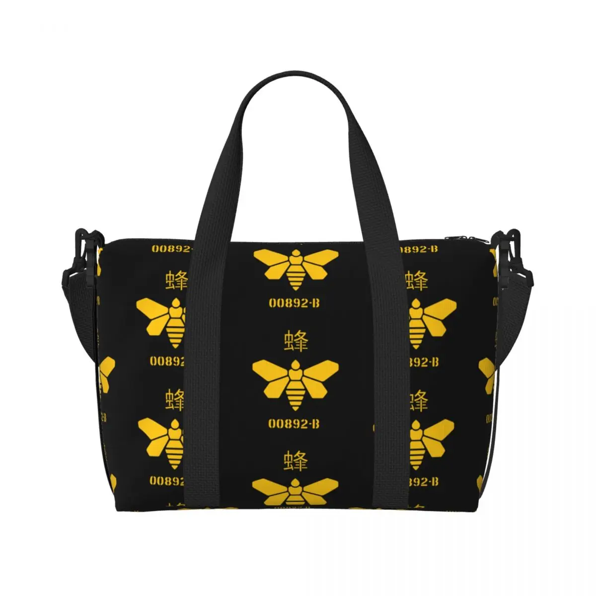 Custom Large Breaking Bad Golden Moth Chemical 00892-B Tote Bag Women Heisenberg Bee Shopping Shoulder Gym Beach Travel Bag