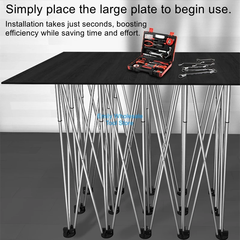 Woodworking Folding Tripod Stainless Steel Material Tray Multi-Functional Workbench Tile Telescopic Support