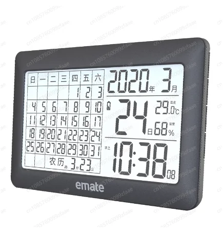 

Digital Radio Alarm Clock Wireless Snooze Meter Electronic Smart Desktop Large Date Calendar Digital Wall Clock