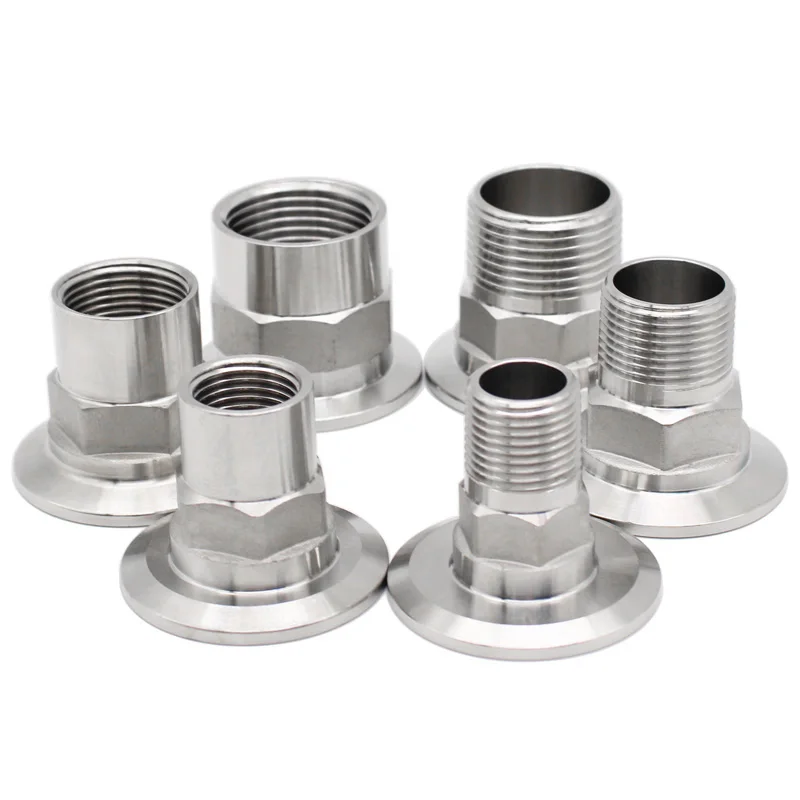 

1/2"3/4"1"11/2"2" SS304 Stainless Steel DN15 Sanitary Male Threaded Hexagon 50.5 Ferrule Pipe Fitting Tri Clamp Adapter Cast