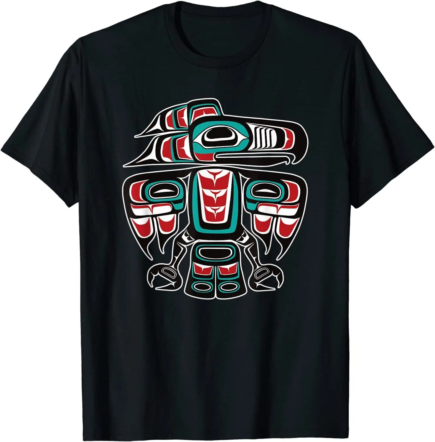 Camiseta de Haida Tlingit, tótem de cuervo nativo del norte del Caribe, limitada, nueva, S-3XL