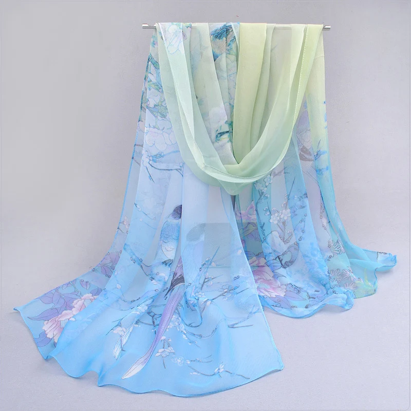 150*50cm Printed Scarf Women Spring Thin Light Breathable Shawl Luxury Floral Pareos UV Protection Beach Towel Foulard Tippet