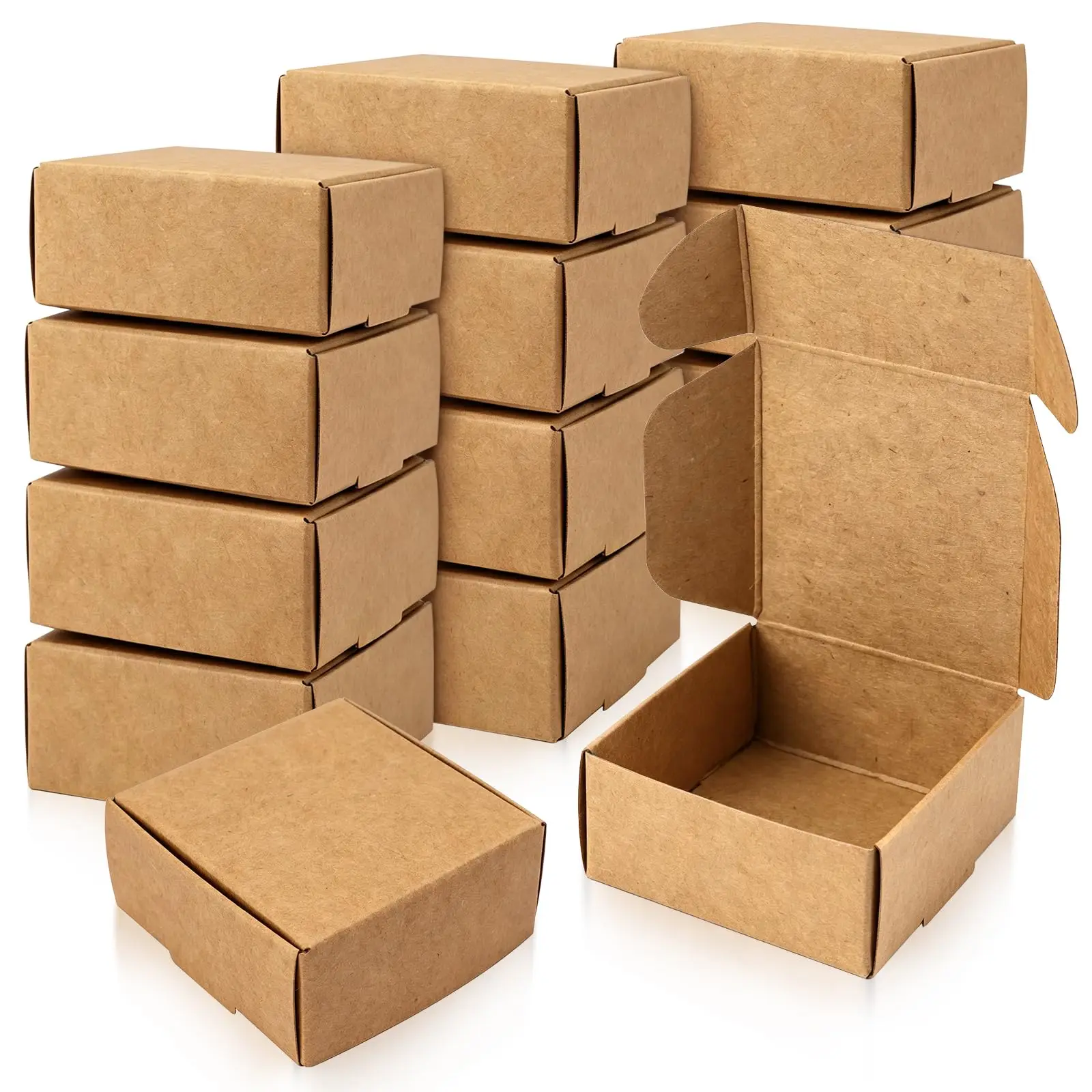 100PCS Papier Boxen Karton Kraft Verpackung Boxen Mit Deckel Für Kleine Unternehmen Seife Verpackung Karton