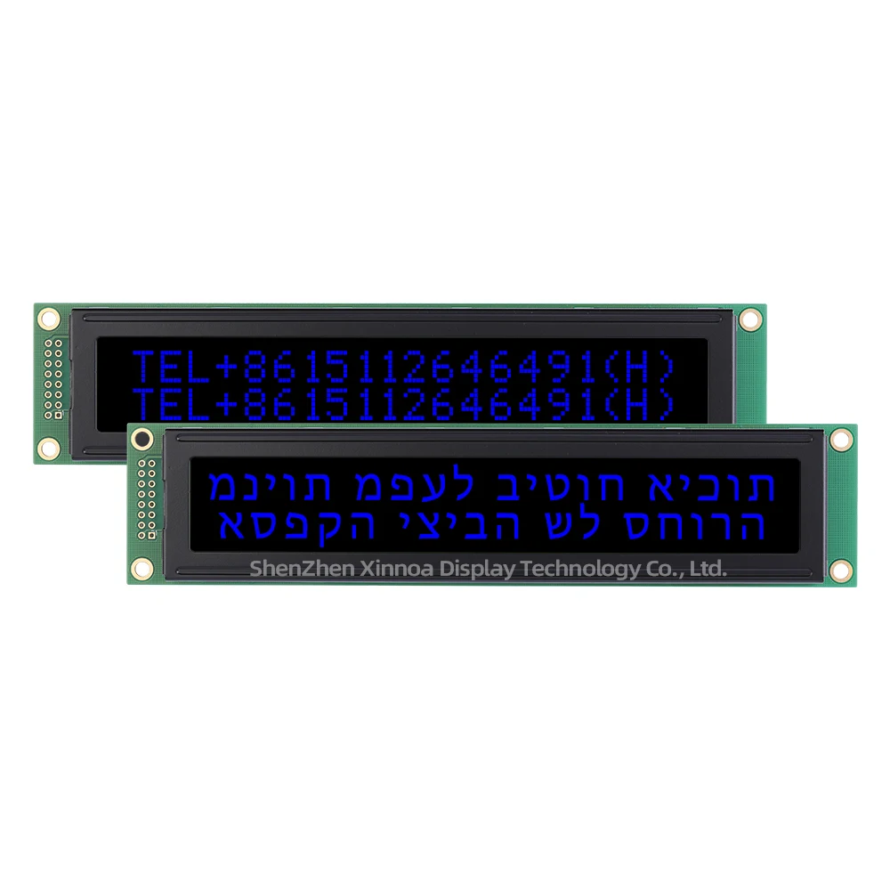 51 마이크로컨트롤러 내장 LED 백라이트, STM32, ST7066U DFSTN 블랙 필름, 레드 레터 히브리어 2002K-1 액정 디스플레이