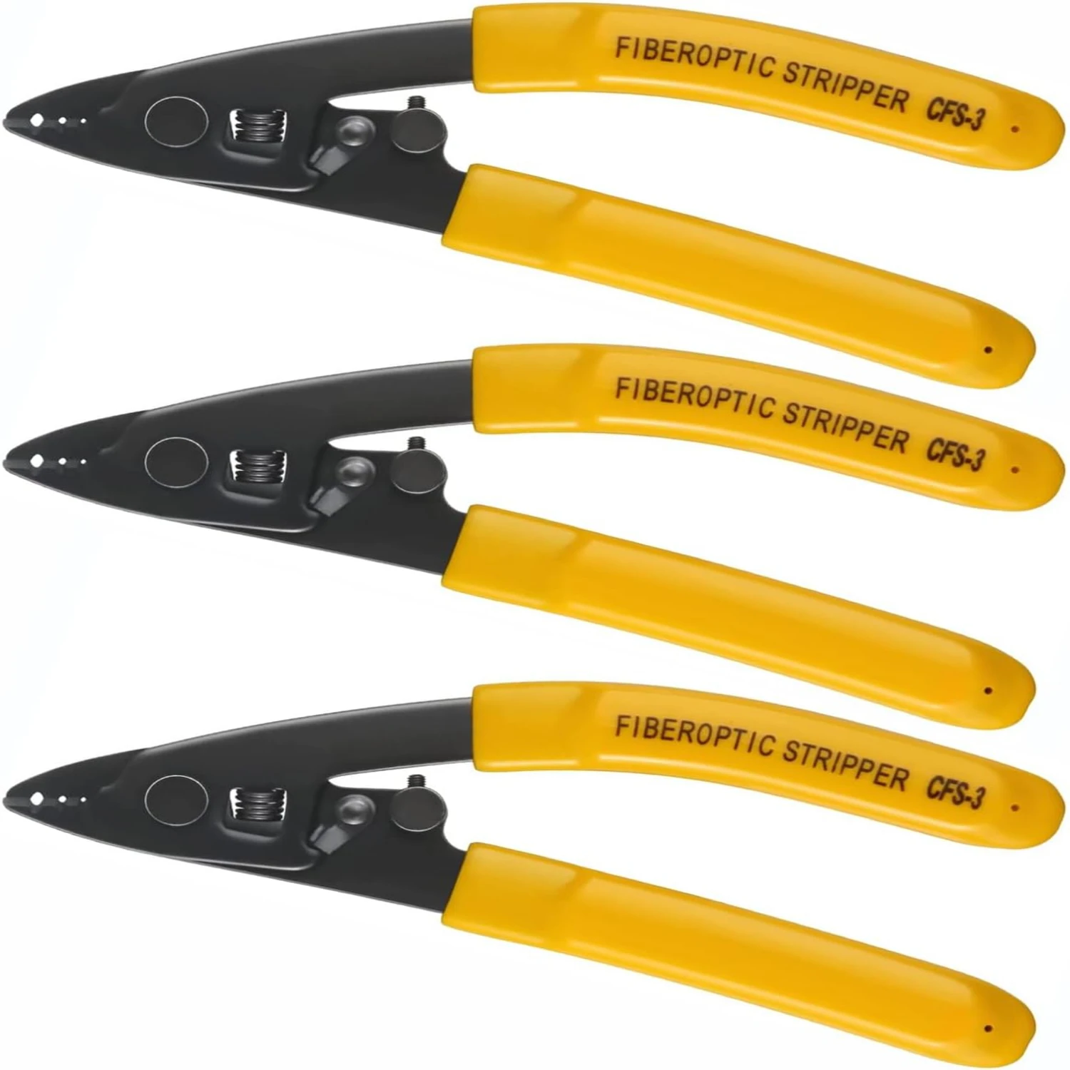 

High-Quality, Durable and Efficient Vibrant Yellow Fiber Optic Stripper CFS-3 - Essential Precision Tool for Telecom and Network