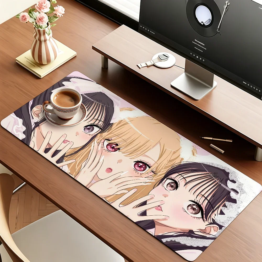 My Dress-Up Darling Marin Kitagawa Mouse Pad Large Non-Slip Waterproof Mat Stitched Edge Keyboard Pad for Gaming Daily Office