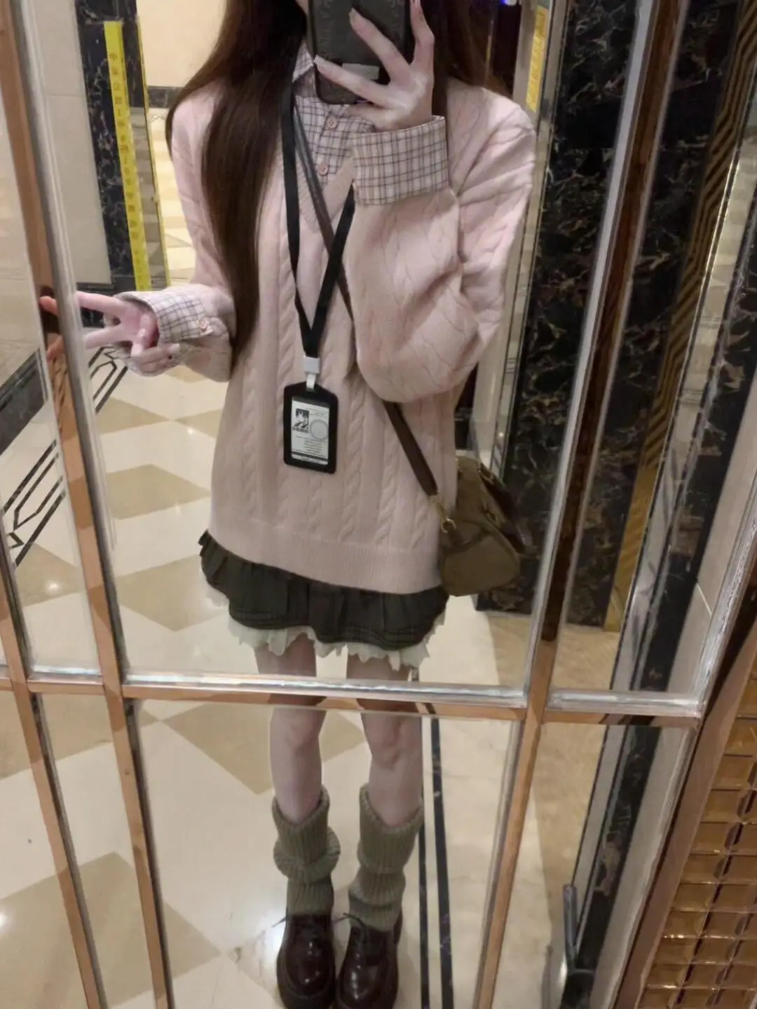 

Pink Twisted Knitwear Loose Collar Inner Wear Outer Wear Korean Style Autumn Winter Women's Soft Knitted Sweater