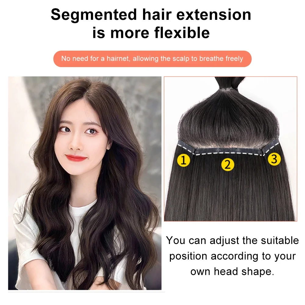 Clip in Hair Extensions 3pcs Real Human Hair  Extensions Straight Silky Natural Black Extensions for Women Remy Human Hair