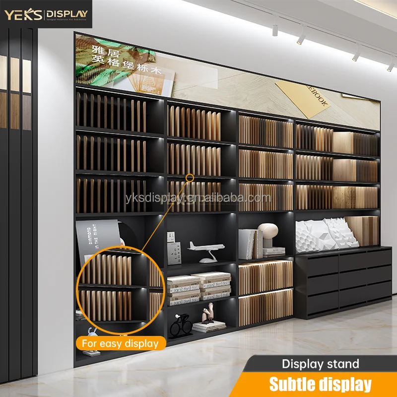 custom.Professional Yeks XDL240 Cosmetic Display Rack LED Lights Modern Foldable Wood Customized High Grade Quality