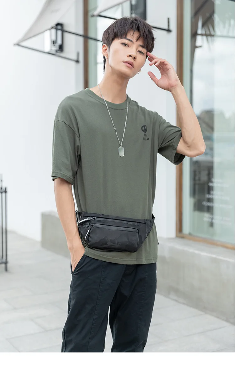 Men's Multi-Purpose Sports Waist Chest Bag - Compact Lightweight Outdoor Cycling Pack, Versatile Crossbody for Hiking & Fitness