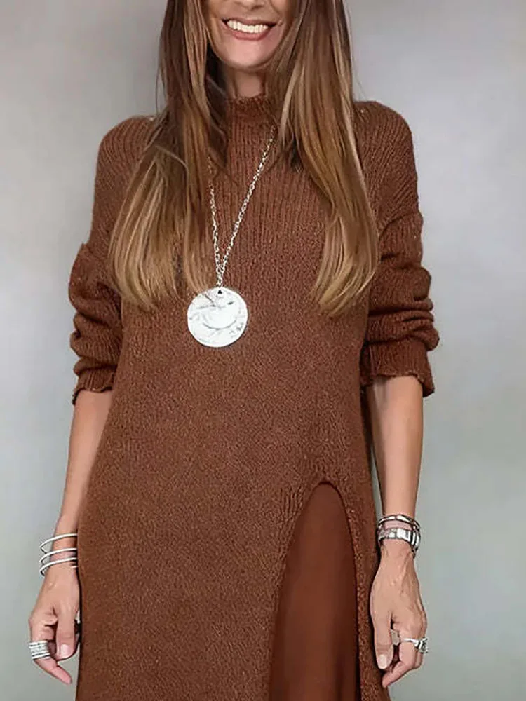 Casual Long Sleeve Commuting Outfit Lady O-neck Sweater with Lace Camisole Dress Two Piece Set Autumn Vintage Solid Knitted Suit