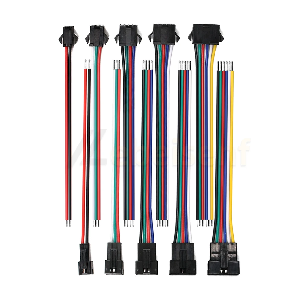 2 3 4 5 6 Pin LED Streifen JST SM Stecker männlich oder weiblich Adapter Stecker JST Stecker Terminal mit 15 cm 22AWG Draht für Lichtleiste – Detail 7