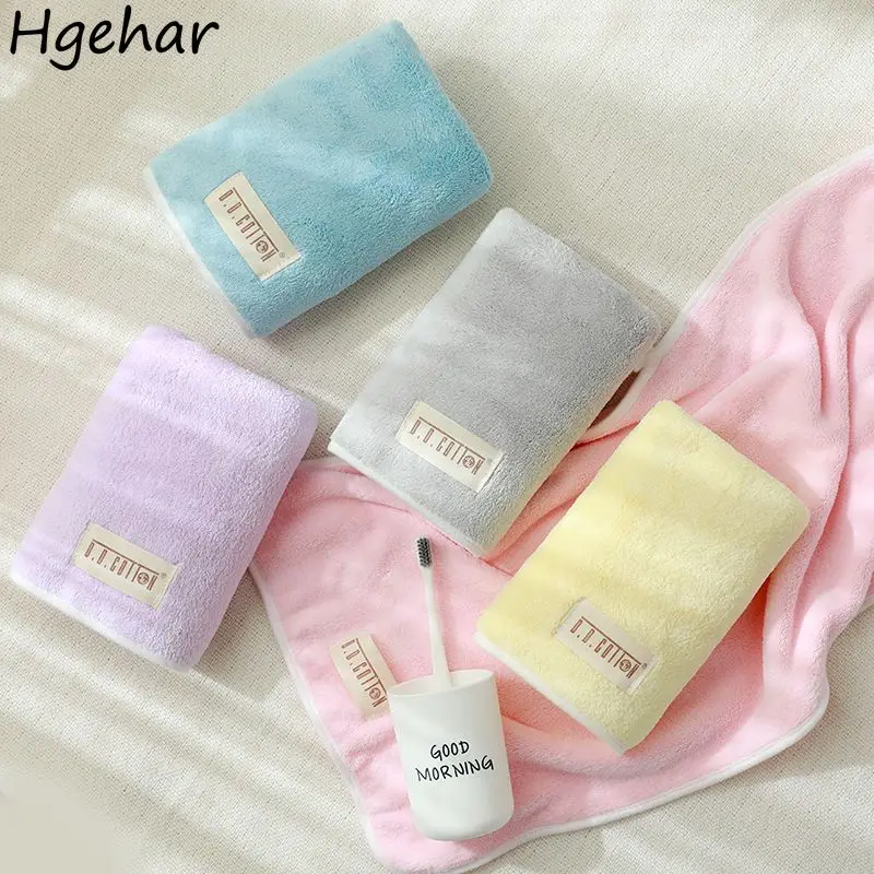 35x75cm Face Towel Soft Washcloth Household Bathroom Water Absorbent Quick Drying Towels Adult Skin-friendly Toalla Plain Simple