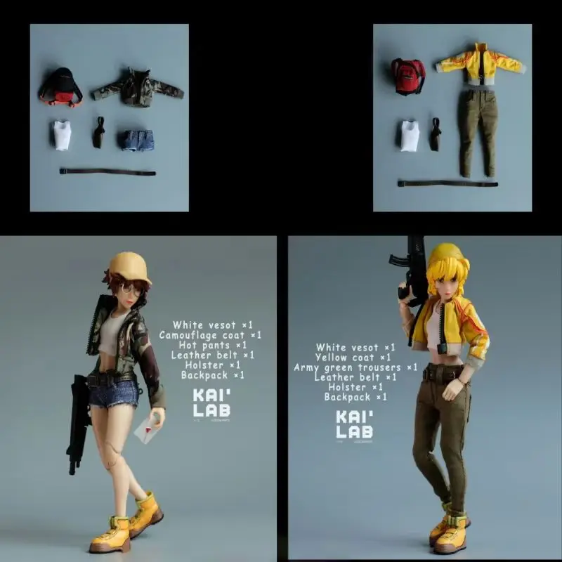 

Kailab 1/12 Распродажа Коллекционная фигурка Fio Эри Короткая куртка Горячие шорты Мультфильм Аниме Девушка Косплей Одежда Подходит для 6-дюймовой экшн-фигурки