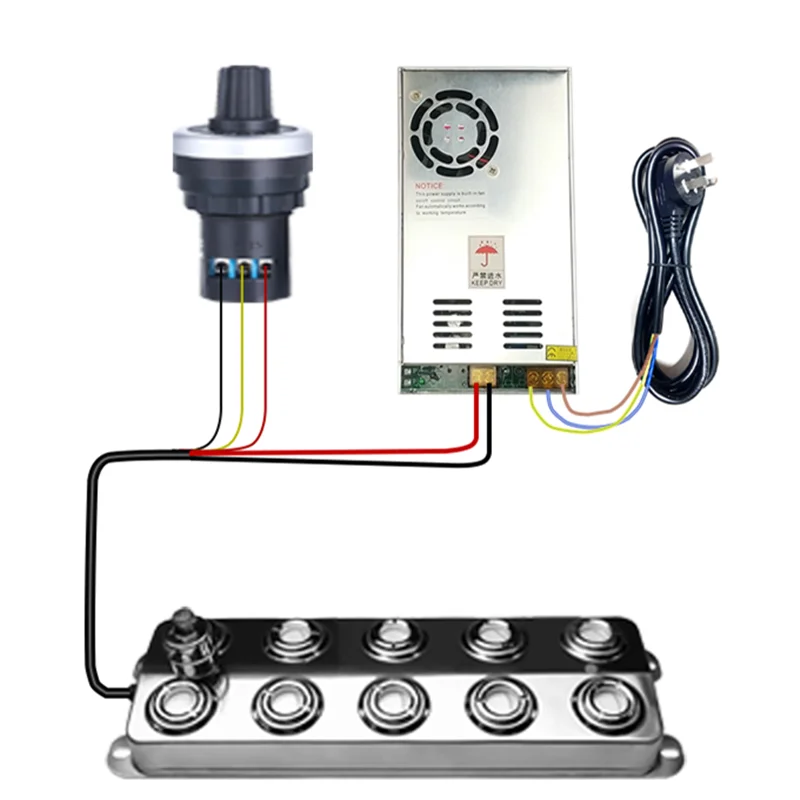 Industrie-luftbefeuchter DC48V Ultraschall Nebel Nebel Maker Maschine Mit Adjustble Nebel Volumen Regler 110V 220V Netzteil