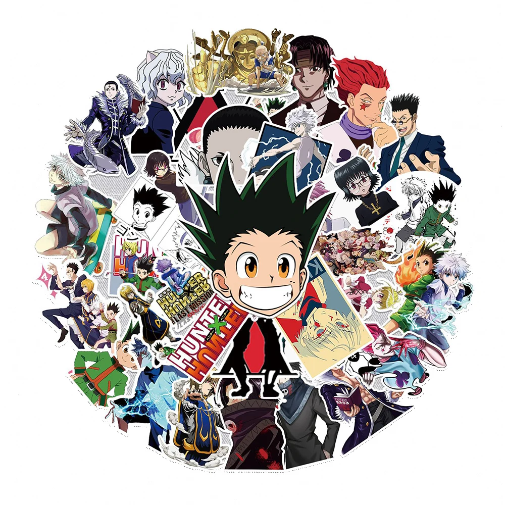 

10/30/50pcs HUNTER×HUNTER Anime Stickers for Kids DIY Stationery Phone Car Laptop Waterproof Cool Cartoon Sticker Packs