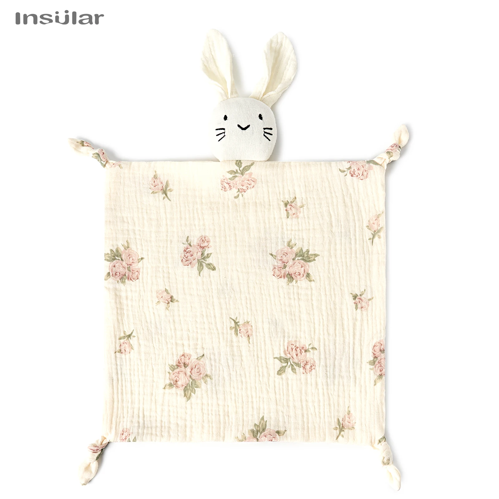 Muslin Baby Comfort Towel Cotton Comforter Blanket Soft Newborn Sleeping Dolls Kids Fashion Sleep Toy Soothe Appease Towel Bibs