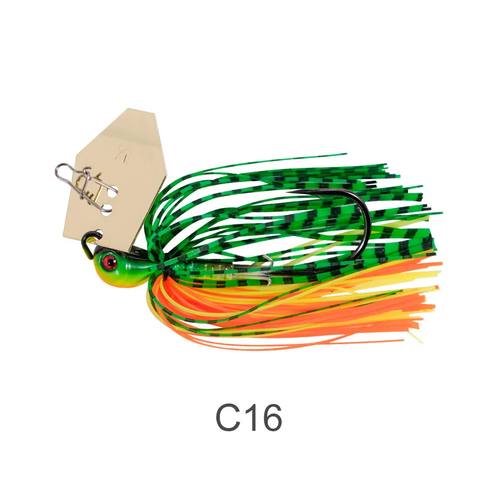 Noeby Chatterbait 10,5 g 14 g 21 g 28 g 35 g Jig-Nadel mit Klingen, Stinger-Haken, Drahtköder, Power-Wobbler, Bass, Hecht, Jig, Angelköder
