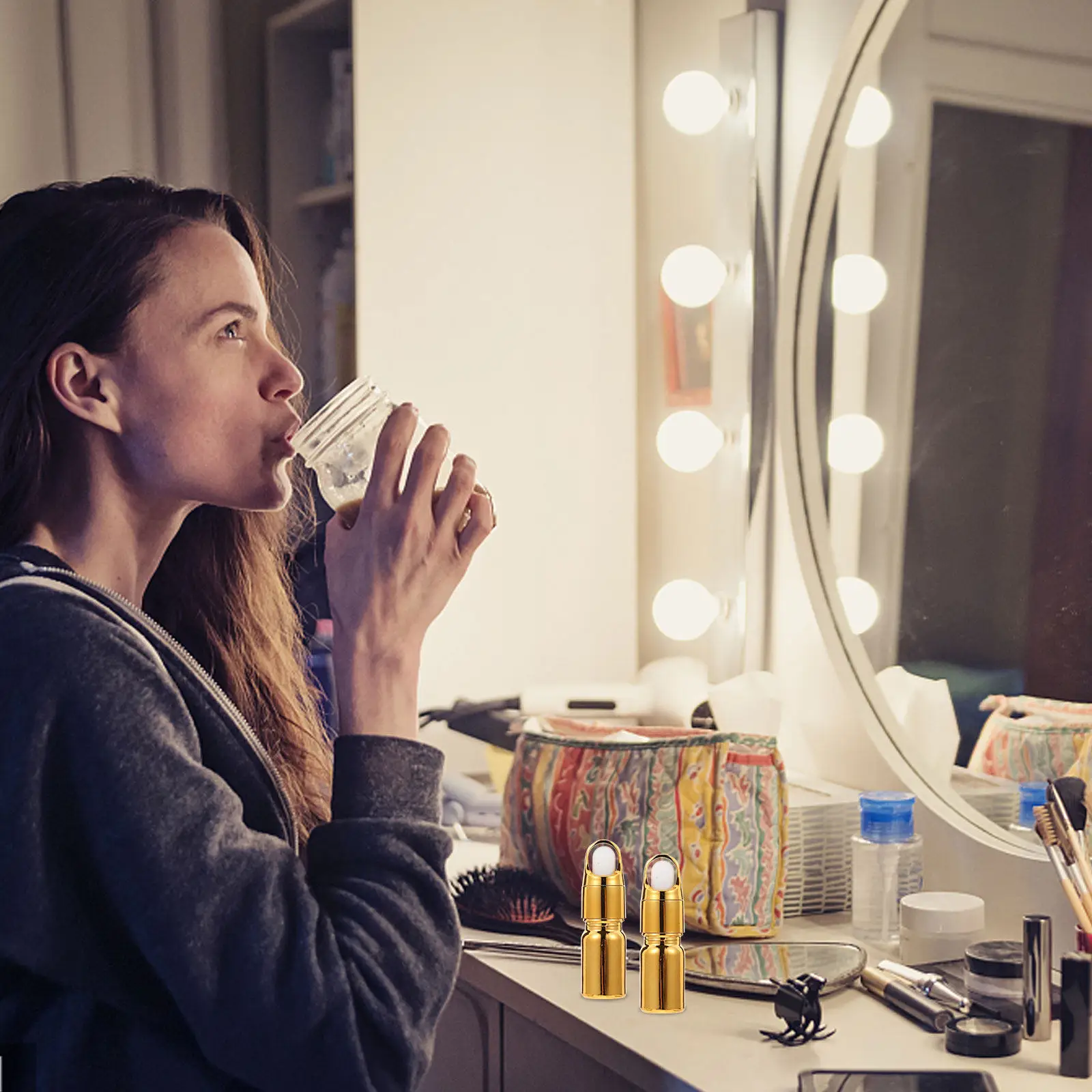 10-個ミニエッセンシャルオイルボトル高品質ガラス製トラベルボトルねじ込み式滑り止め底付き再利用可能なポータブルアロマセラピー