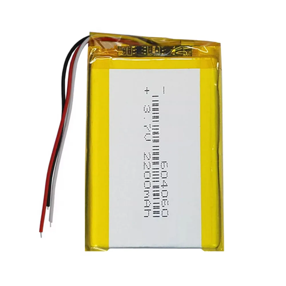 1-10PCS 3.7V 2200mAh 604060 Polymer Li Lithium Battery Lipo Thermistor 3-Wires For GPS LED Driving Recorder DashCam Music Player