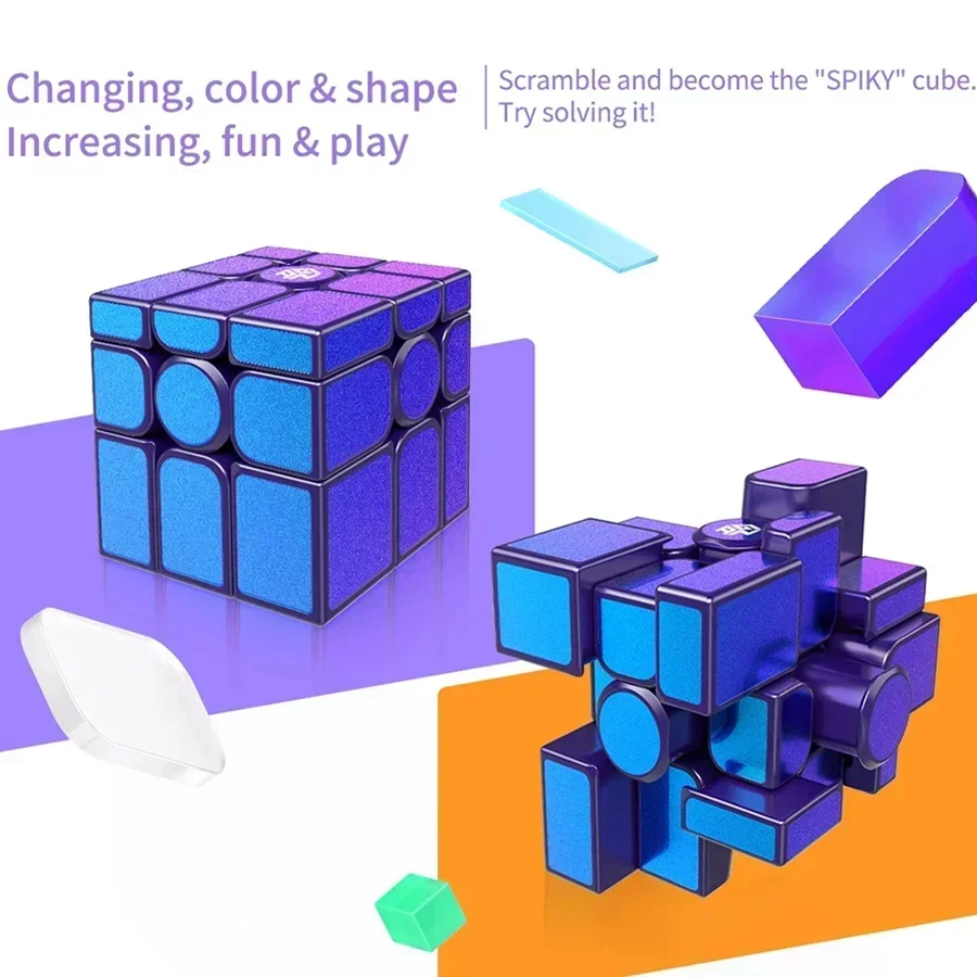 [ECube] غان مرآة م مكعب 3X3 المغناطيسي المصبوب المغلفة ماجيك سرعة مكعب المهنية غان مرآة م ألعاب متململة كوبو ماجيكو لغز