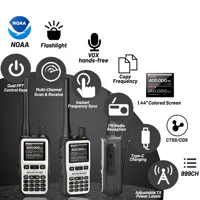 BAOFENG – Mini Radio bidirectionnelle UV-5R double bande (5W/999CH), programmation d'application Bluetooth, alerte NOAA, charge rapide de Type C, 2 paquets 2