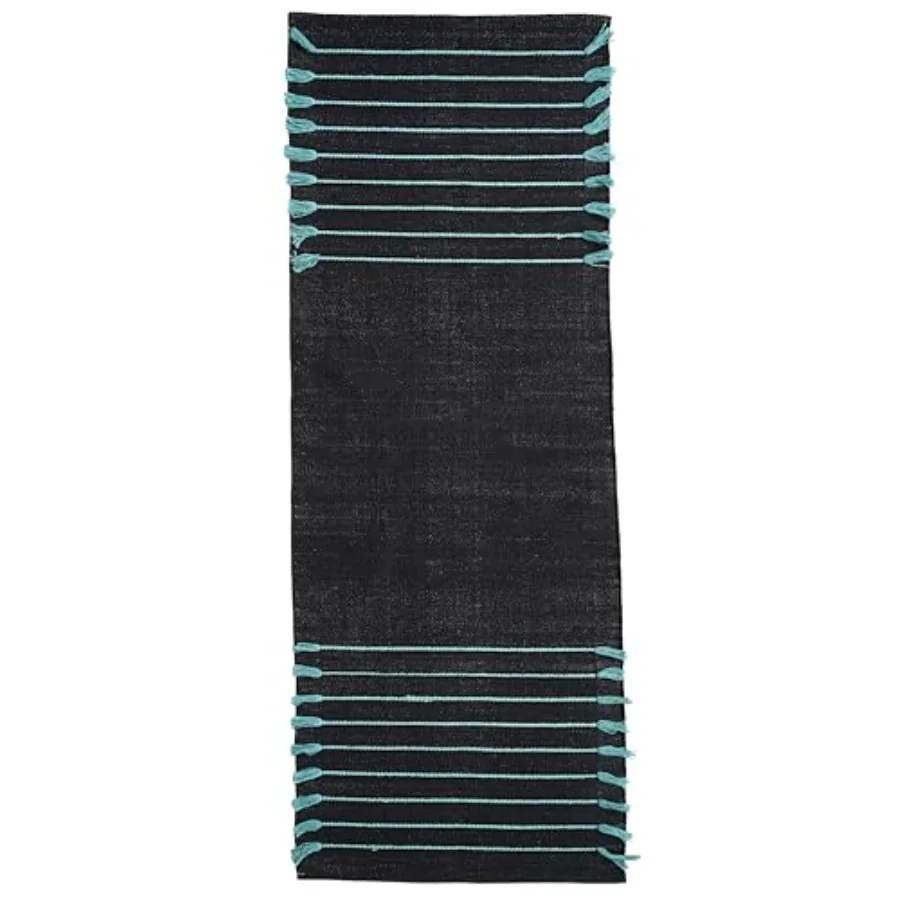 

Indian Handmade 100% Organic Cotton Yoga Mat Hand Woven Rug Thick Yoga Mat For Everyday Fitness at Home Comfortable Foldable Lo