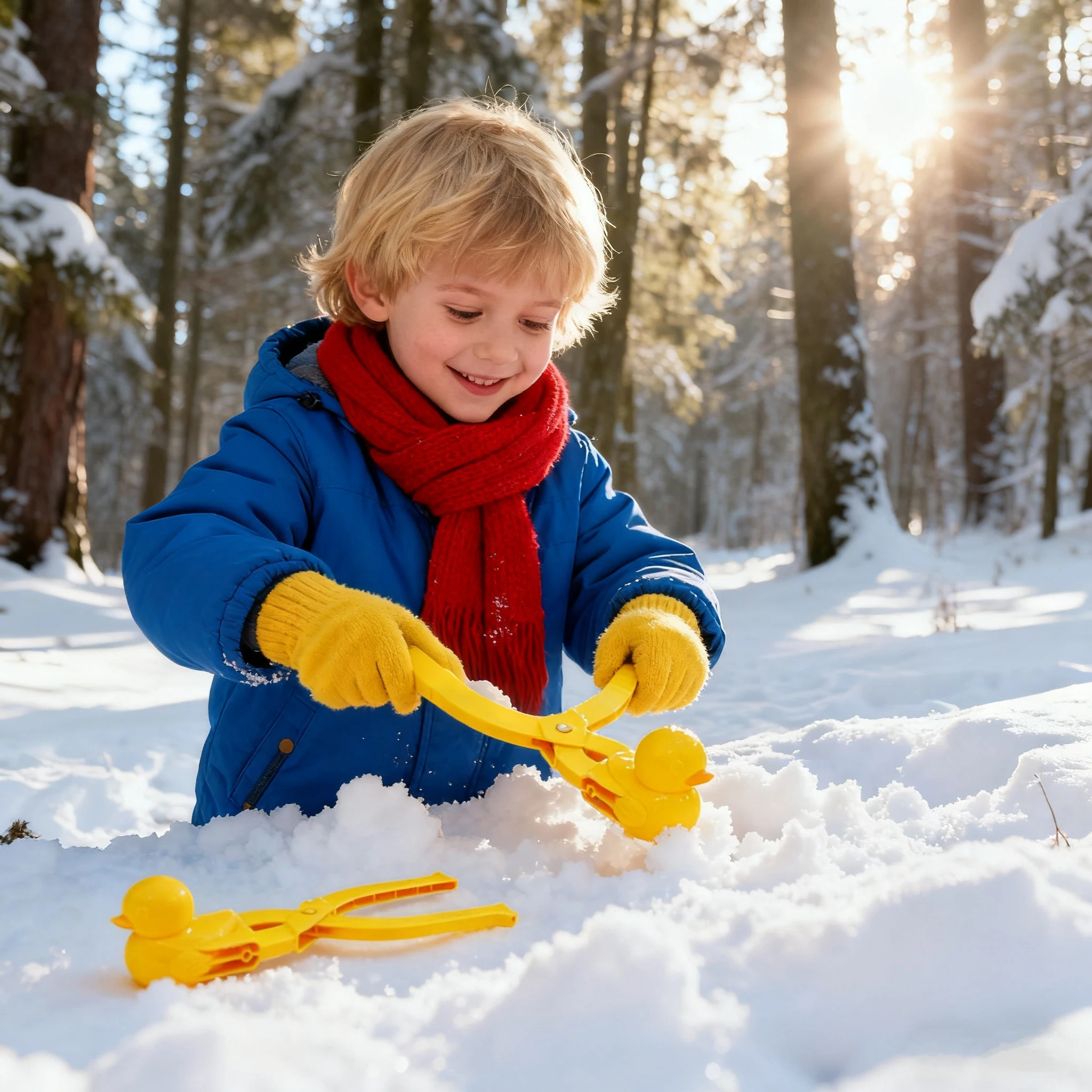 Creative 3D printing snow clip with multiple shapes to choose from, fast forming snowballs, snowball fights, and snowman making