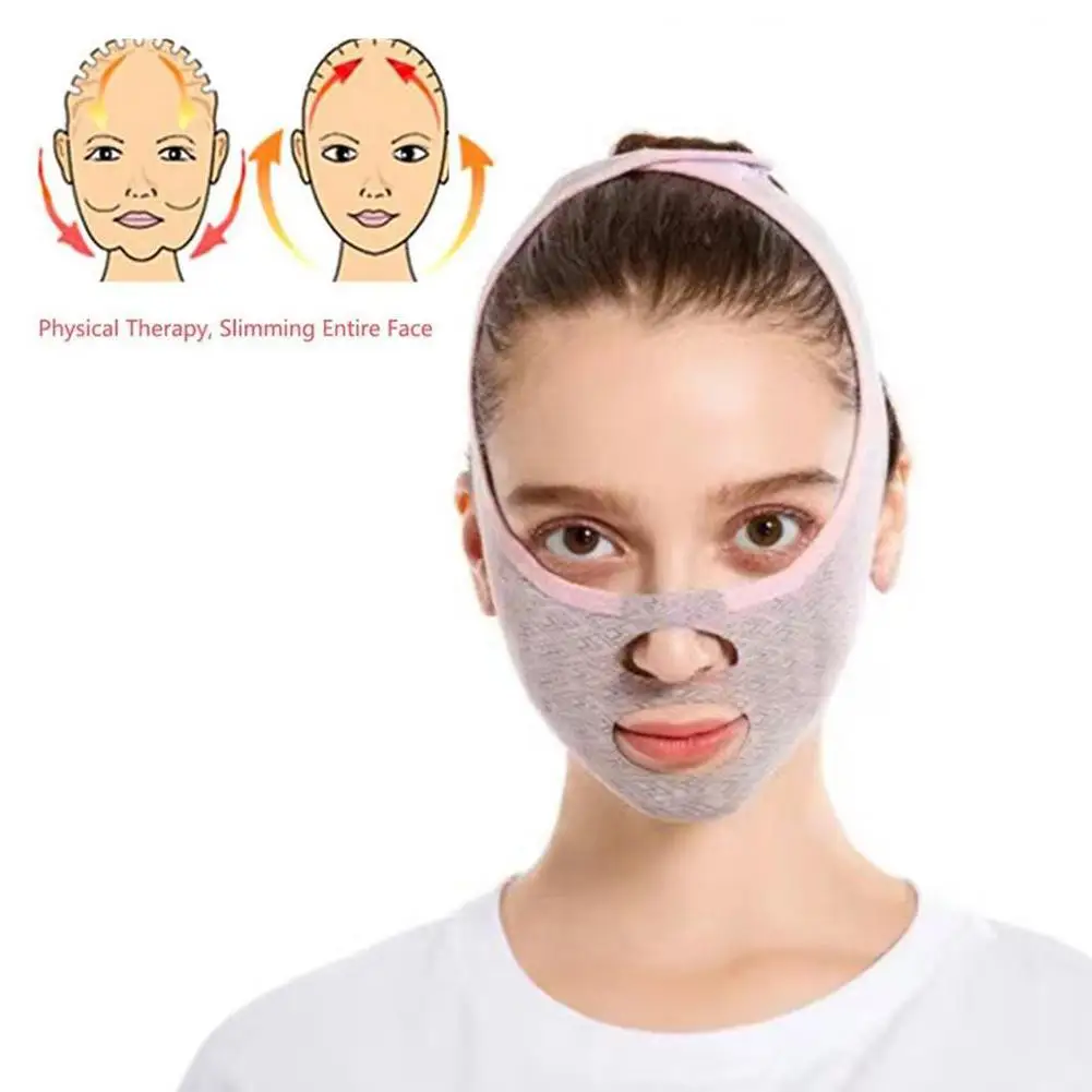 Masque Facial Amincissant en Forme de V, Lifting de Ligne Faciale, Déformable, Soins du Menton, Double Soins de la Peau, Bandage, A3W9
