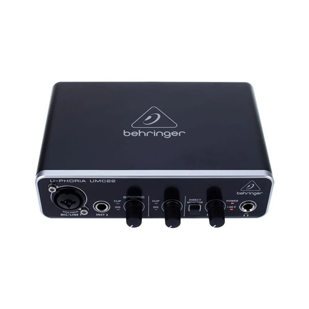 Baru u-phoria UMC22 kartu suara 2-Channel USB Audio antarmuka dengan 1 Midas Preamp & 48V Phantom Power Studio peralatan Suara
