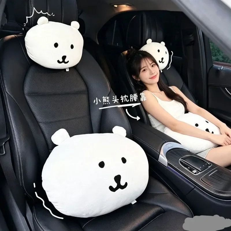 Cute Chiikawa Usagi Car Seat Pillow Neck Headrest Soft Comfortable Ergonomic For Auto Vehicle Interior Travel Driving Daily Hot view 5