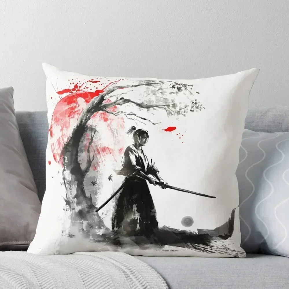 

Japanese Samurai Throw Pillow Cushions For Sofa ornamental pillows Throw Pillow pillow