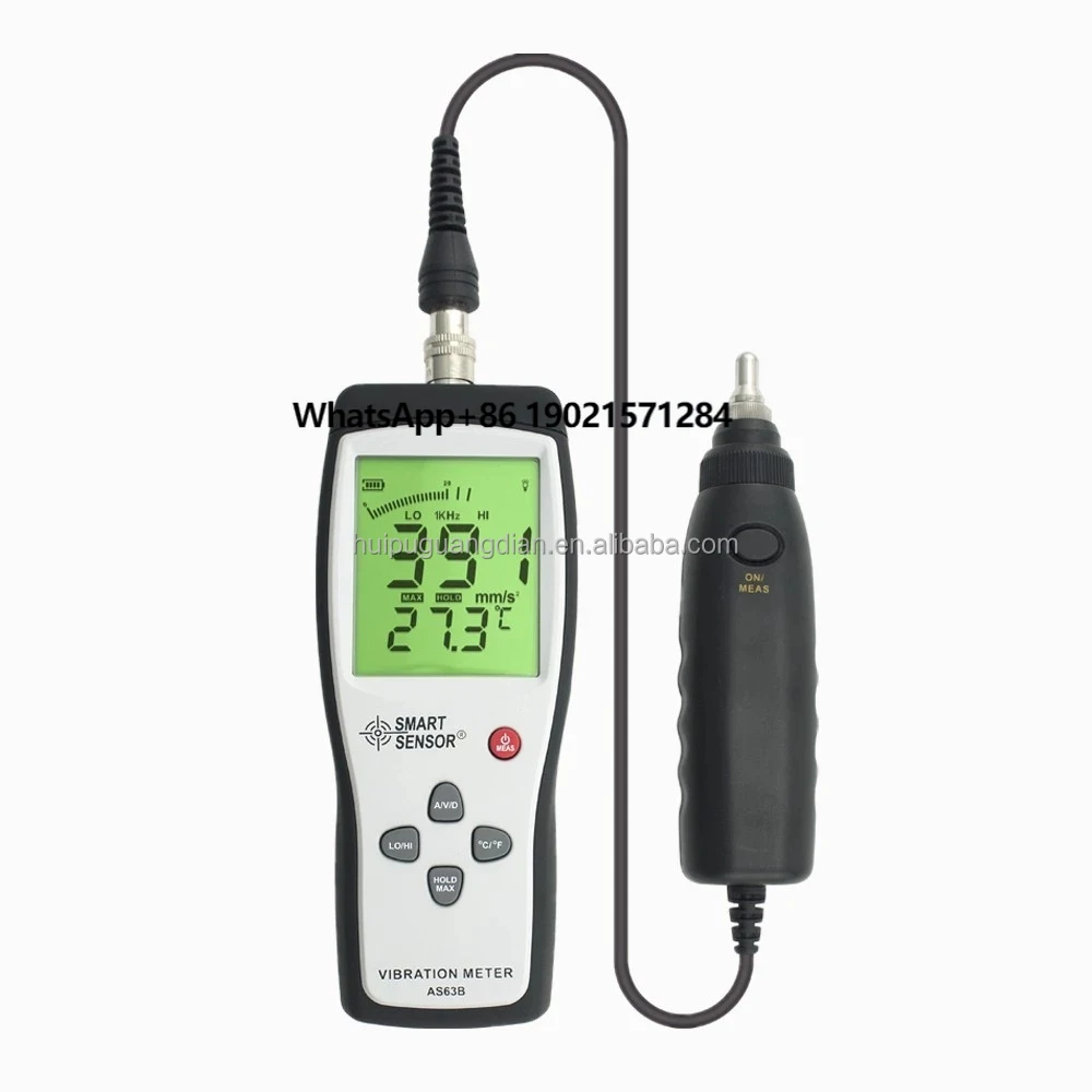 10HZ~1KHZ 0.1~199.9m/s Precision Smart Sensor AS63B Vibration Measurer Tester Gauge Analyzer Digital Vibration Meter