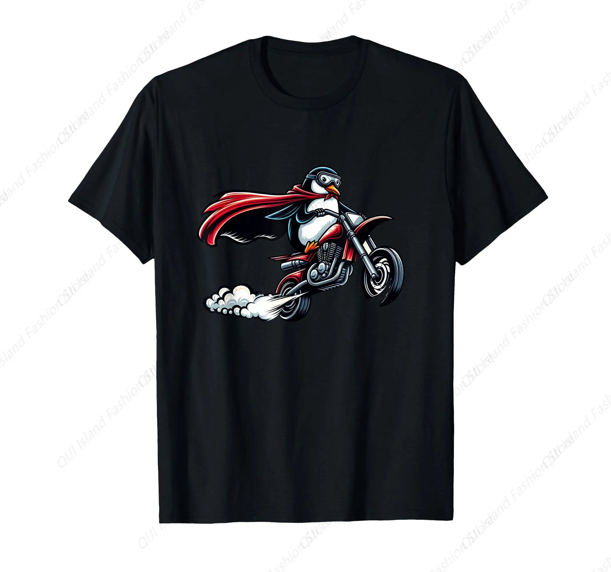 

Penguin On Motorcycle With Cape T-Shirt