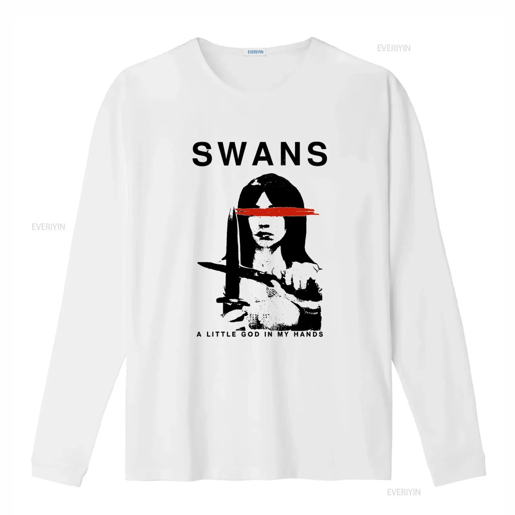 SWANS Band Cotton T Shirt A Little God In My Hands Design vintage Washed Stretched Unisex streetwear Breathable Soft graphic