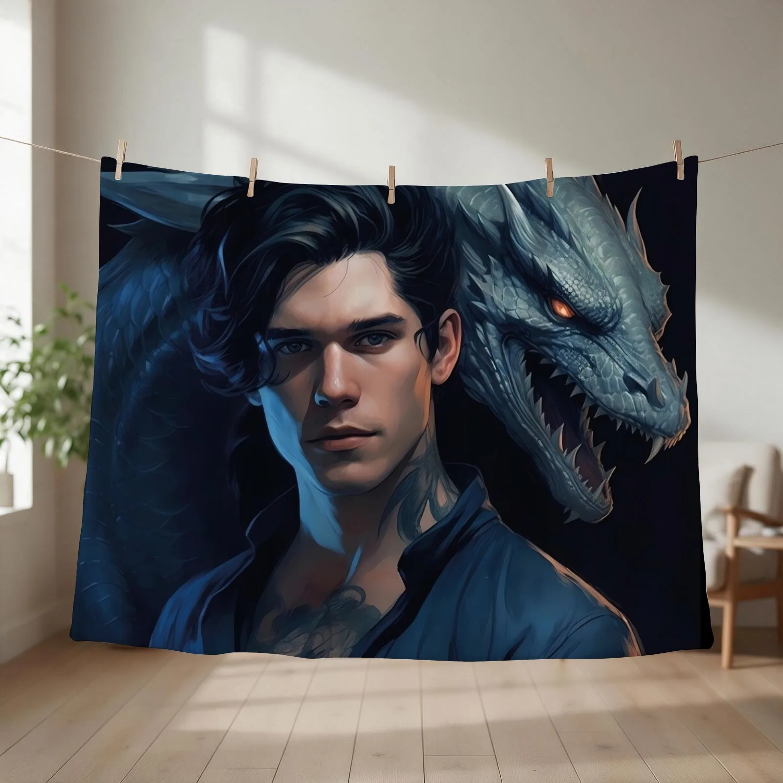 Fourth Wing Xaden Riorson Throw Blanket couch cozy soft plush fuzzy picnic outdoor blanket
