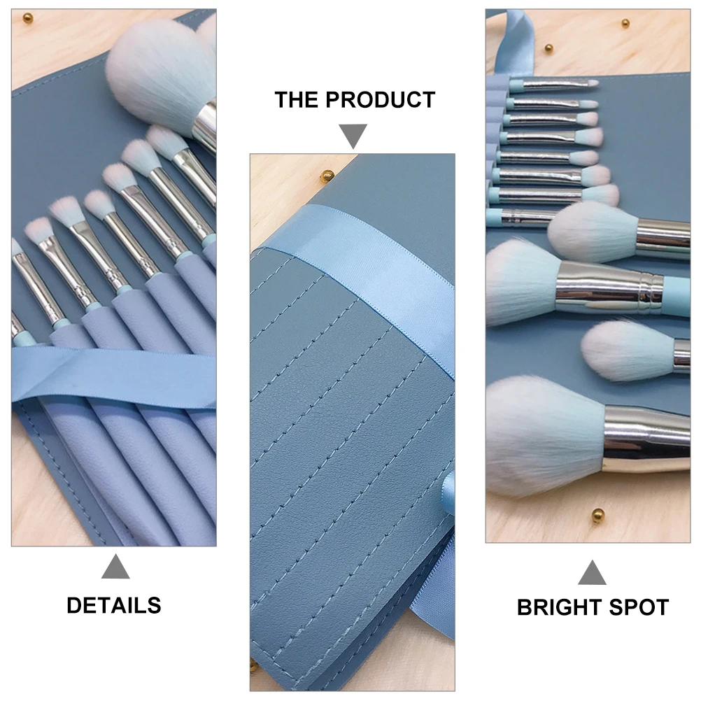 

12pcs Makeup Brush Set Professional Tools For Foundation Blending Eyeshadow Powder Women Beauty Kit Storage Bag