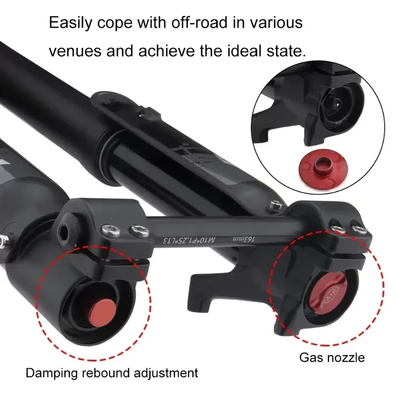 BOLANY Ebike Inverted Air Suspension Fork 15*150mm Thru Axle 160mm Travel Tapered Shoulder Rebound Adjustable Bicycle Front Fork
