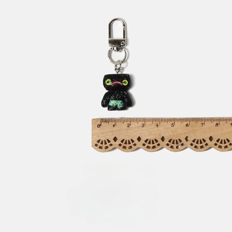 FUGGLER Junges Monster Anime Cartoon Hässliches Niedliches Kleines Monster Schlüsselanhänger Lustiger Bunter Pelzmonster Rucksackanhänger Accessoire – Detail 4