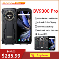 Blackview BV9300 Pro Smartphone,6.7 Inch FHD+Dual Display,12GB 256GB,64MP Mobile Phone,15080mAh Battery with 33W Fast Charge