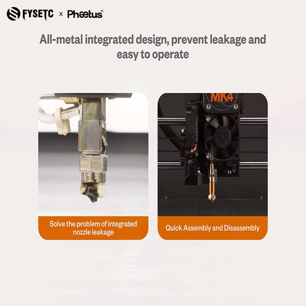 Dysza 0.4 MM MK4S do Phaetus Sic Nextruder Prusa MK4, ulepszona, odporna na zużycie, część do drukarki 3D — zdjęcie produktu 3