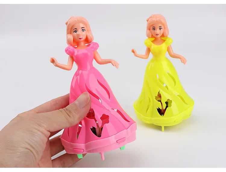 Cartoon Cute Princess Girl Light-up Toys Creative Pull String Flash Doll Will Run Will Light Up Toy Children Girls Birthday Gift