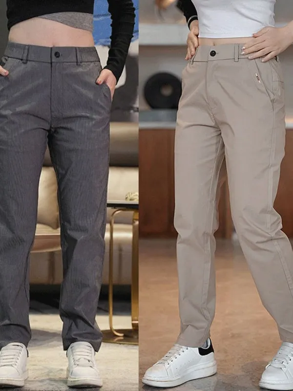 

New 2025 Men's Slim Fit Casual Pants Straight Leg Light Busin Casual orts Breathable Comfortable Summer Faionable